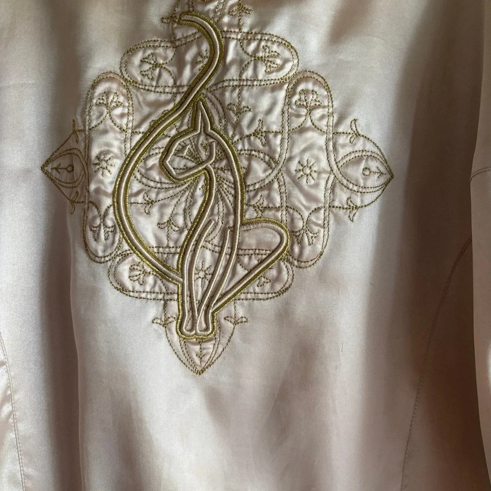 Baby Phat Women's 2X‎ Champagne Bomber Jacket Embroidered Logo Y2K - Picture 11 of 16